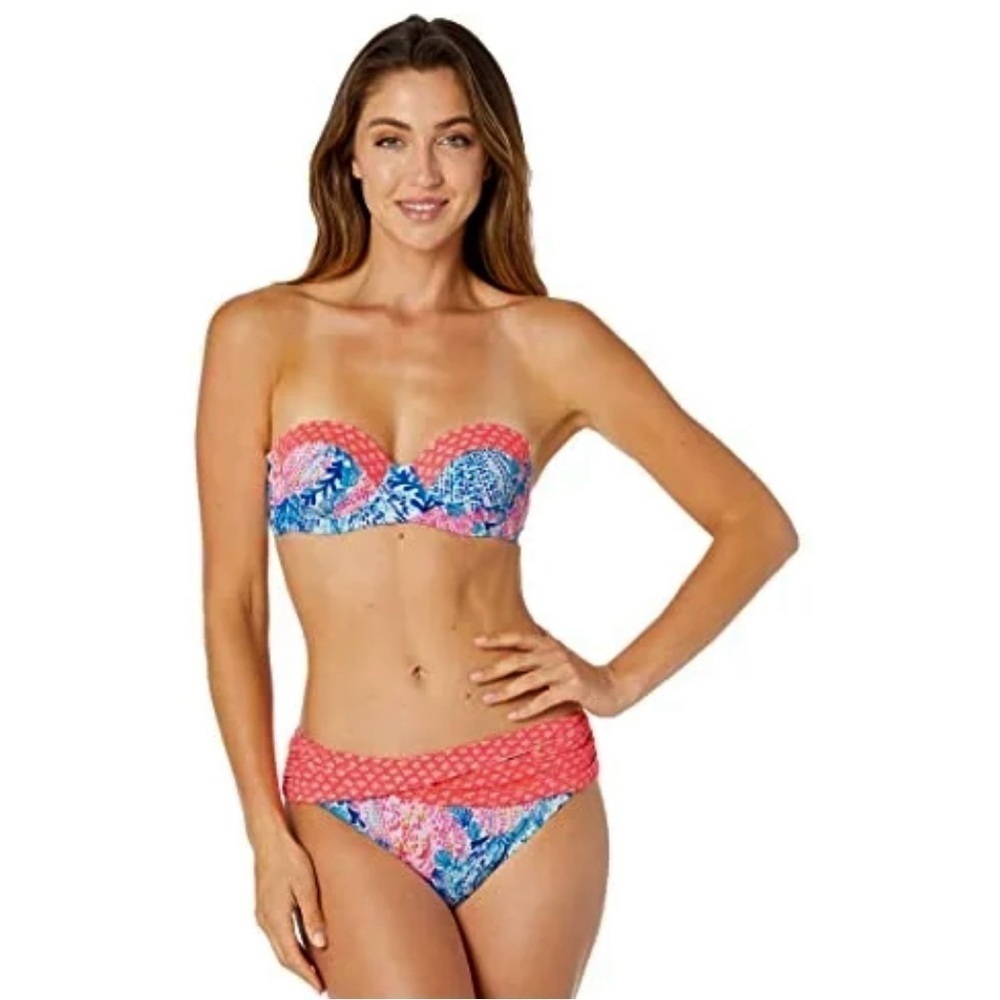 Lilly Pulitzer Lagoon Sarong Hipster Bikini Bottom Resort Sway With Me Hipster - Picture 2 of 8
